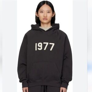 Essentials FOG Black Hoodie 1977 Print New in Essential Bag Unisex